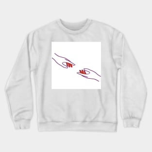 Reaching out! ( blue and red) Crewneck Sweatshirt